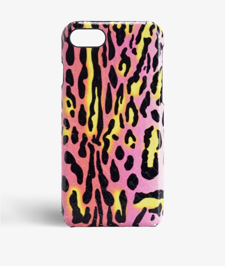 iPhone 7/8/SE Real Water Snake Pink Leopardo